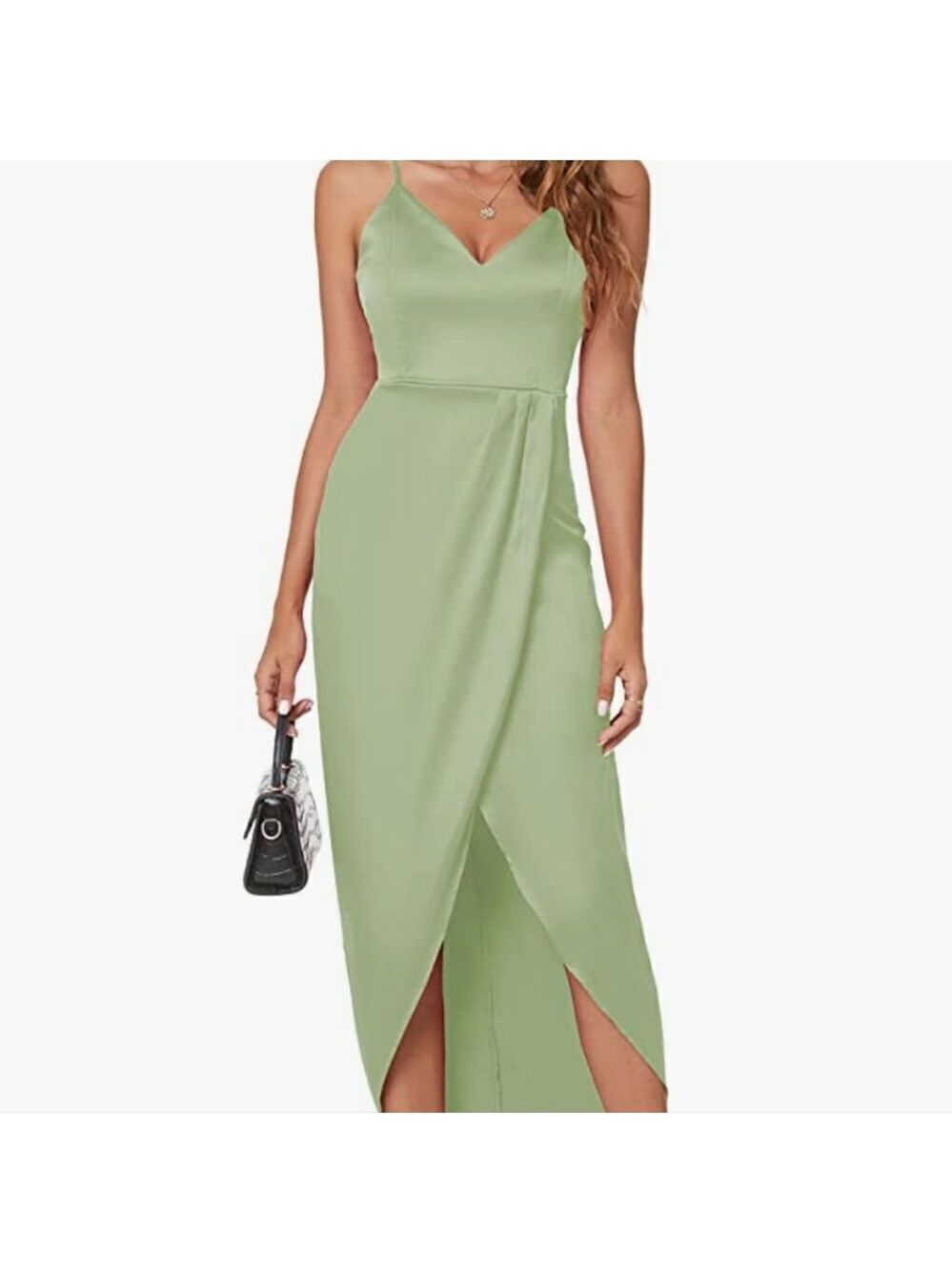 NWT CMZ2005 Women's Sexy V Neck Backless Maxi Dress  Spaghetti Straps SizeM 8-10